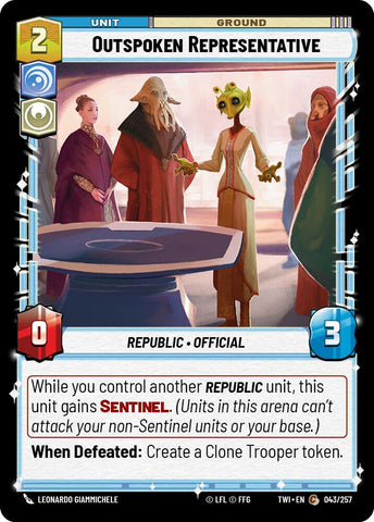 Outspoken Representative (043/257) (043/257) [Twilight of the Republic]