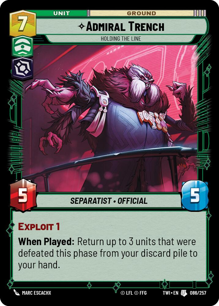 Admiral Trench - Holding the Line (086/257) (086/257) [Twilight of the Republic]