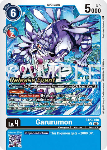 Garurumon [BT23-018] [Hackers' Slumber Release Event Cards]