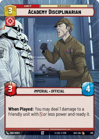 Academy Disciplinarian (921) (Hyperspace Foil) (921) [Secrets of Power]