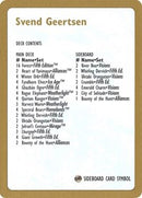 1997 Svend Geertsen Decklist Card [World Championship Decks]