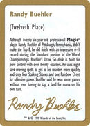 1998 Randy Buehler Biography Card [World Championship Decks]
